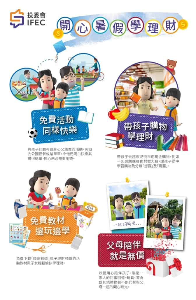 投委會四大親子理財主題資訊<br/>陪你暑假學理財 開心迎開學